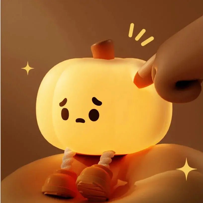 Home Decor Halloween Pumpkin Night Light Cute Soft Silicone Lamp Touch Dimmable Rechargeable Bedside Decor Light Kids Gifts Halloween Decorations - Smile PumpkinHome Decor Halloween Pumpkin Night Light Cute Soft Silicone Lamp Touch Dimmable Rechargeable Bedside Decor Light Kids Gifts Halloween Decorations
