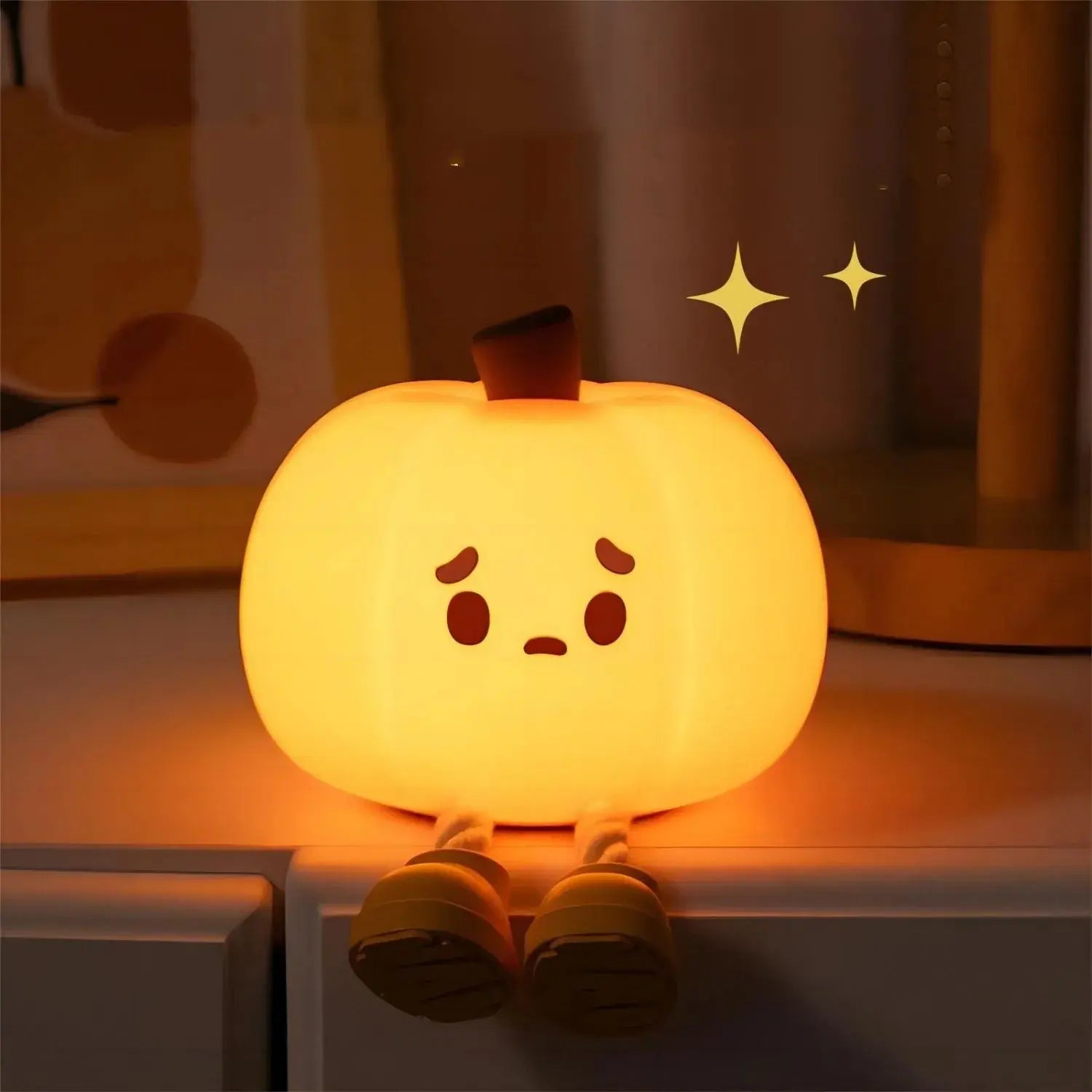 Home Decor Halloween Pumpkin Night Light Cute Soft Silicone Lamp Touch Dimmable Rechargeable Bedside Decor Light Kids Gifts Halloween Decorations - Smile PumpkinHome Decor Halloween Pumpkin Night Light Cute Soft Silicone Lamp Touch Dimmable Rechargeable Bedside Decor Light Kids Gifts Halloween Decorations