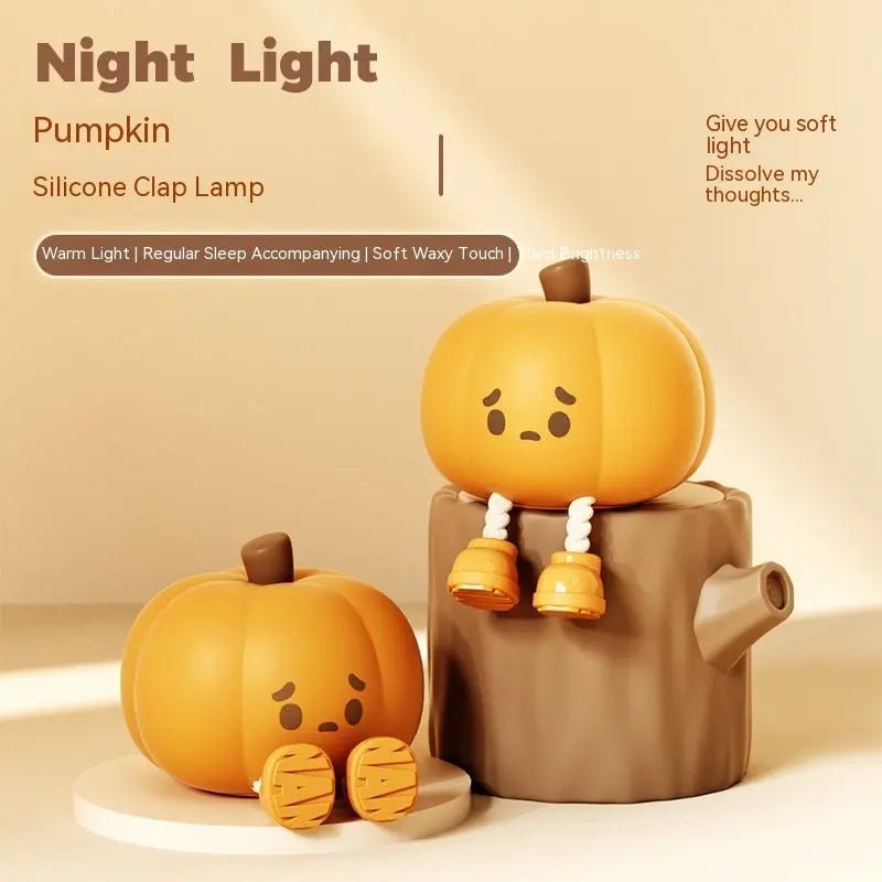 Home Decor Halloween Pumpkin Night Light Cute Soft Silicone Lamp Touch Dimmable Rechargeable Bedside Decor Light Kids Gifts Halloween Decorations - Smile PumpkinHome Decor Halloween Pumpkin Night Light Cute Soft Silicone Lamp Touch Dimmable Rechargeable Bedside Decor Light Kids Gifts Halloween Decorations